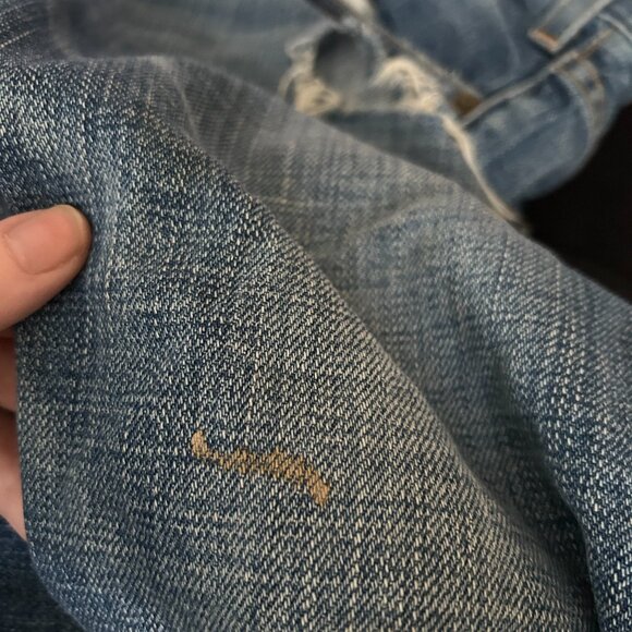 Current/Elliott The Super Slouchy Skinny Super Love Destroy with Paint Jeans 27 - Picture 12 of 13